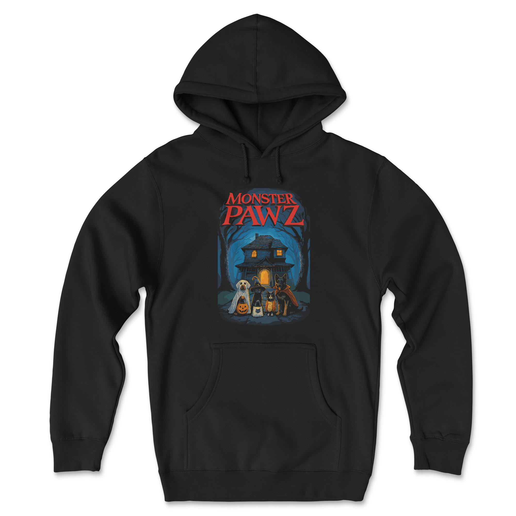 Monster Pawz (Front Print) (Adult Hoodie)