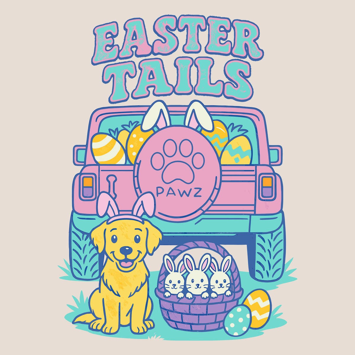 Easter Tails (Adult Short Sleeve T-Shirt)