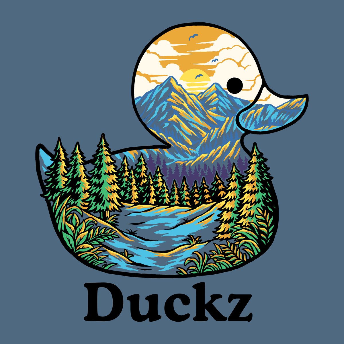 Mountain Mallard (Adult Short Sleeve T-Shirt)