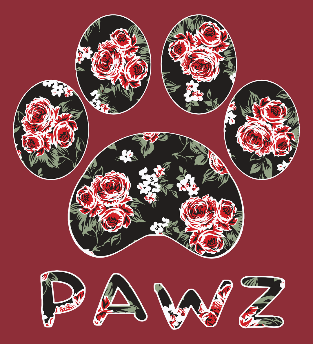 Rose Paw (Adult Short Sleeve T-Shirt)