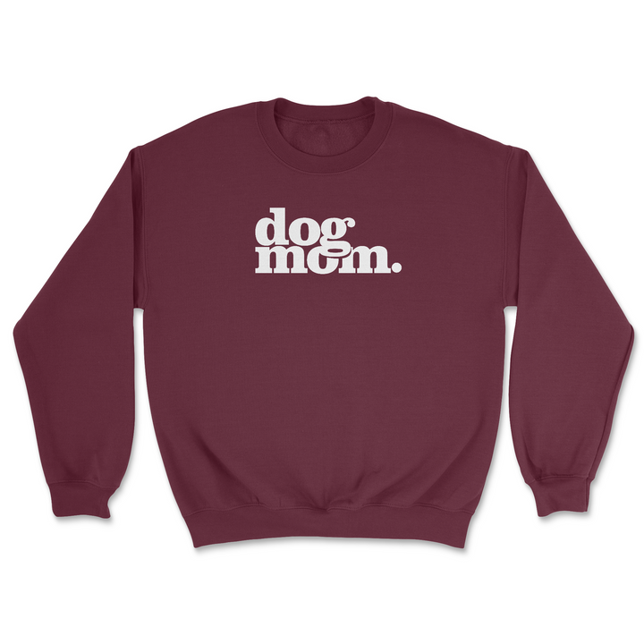 Dog Mom - Maroon (Adult Crewneck)