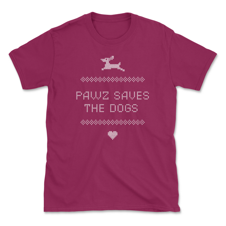 Pawz Saves Dogs - Front Print (Adult Short Sleeve T-Shirt)