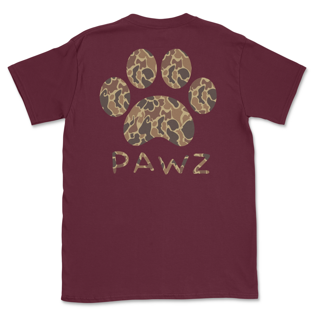 Dark Duck Camo - Maroon (Adult Short Sleeve T-Shirt)