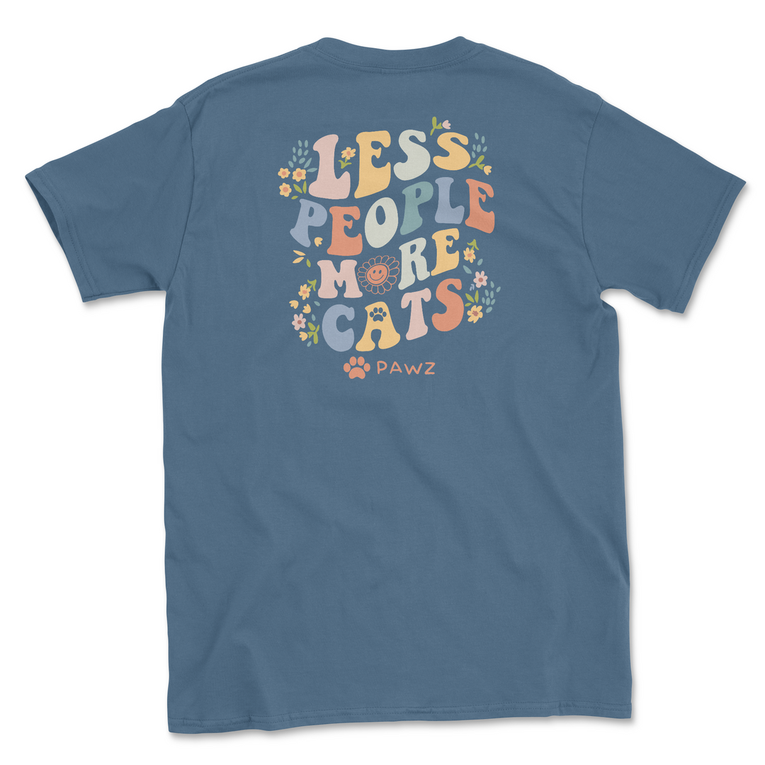 Less People More Cats (Adult Short Sleeve T-Shirt)