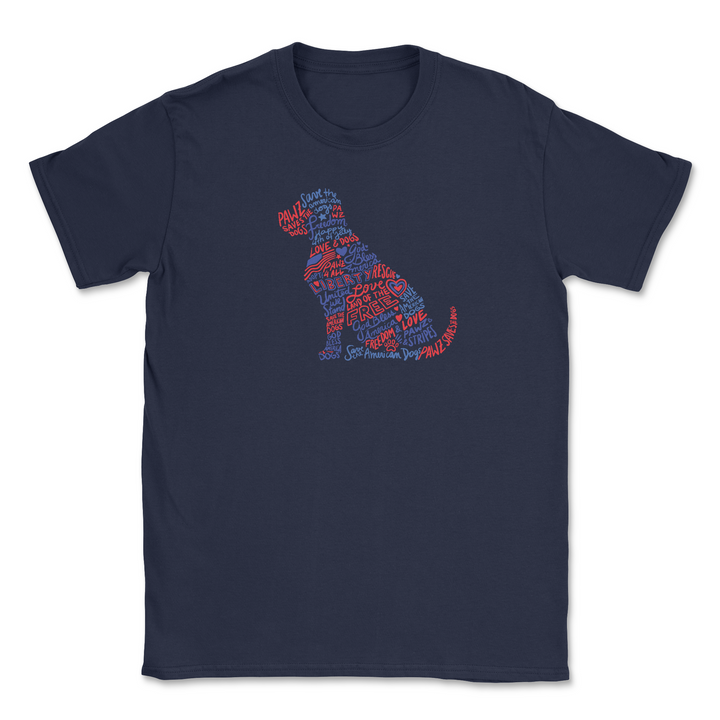 Dog Silhouette - Front Print (Adult Short Sleeve T-Shirt)