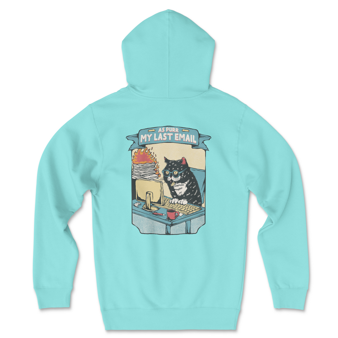 As Purr My Last Email (Adult Hoodie)