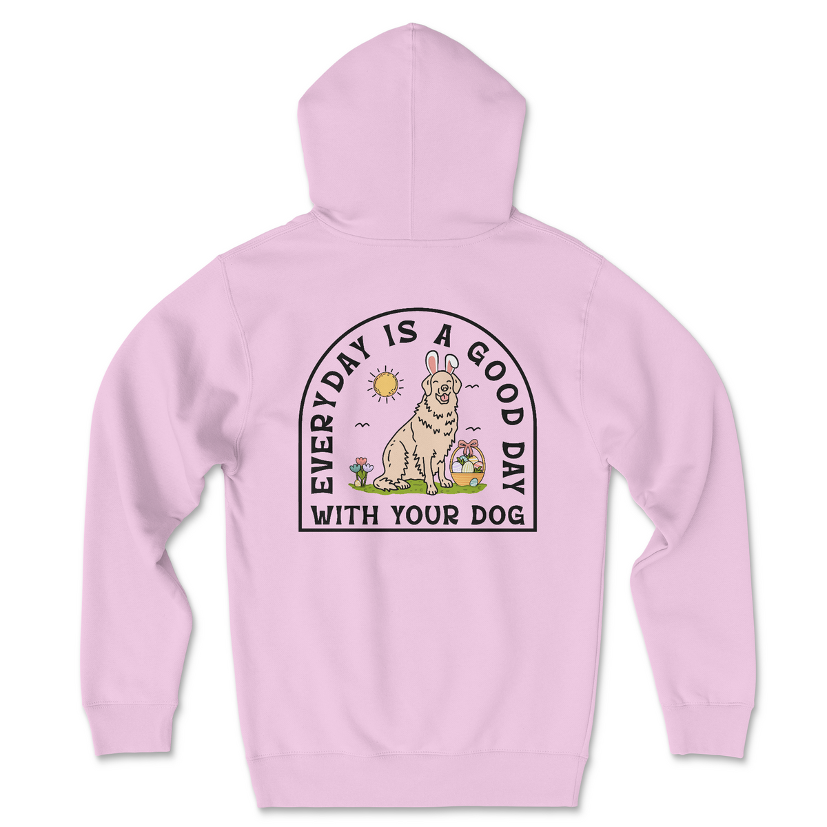 Puppy Positivity - Light Pink (Adult Hoodie)