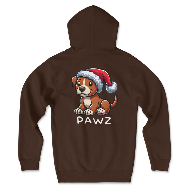 Brown Staffy Christmas (Adult Hoodie)