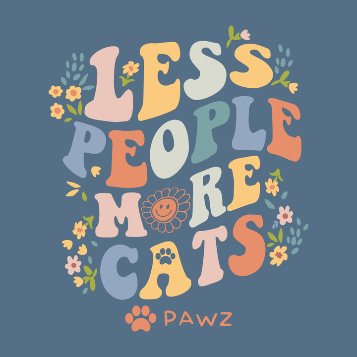 Less People More Cats (Adult Short Sleeve T-Shirt)