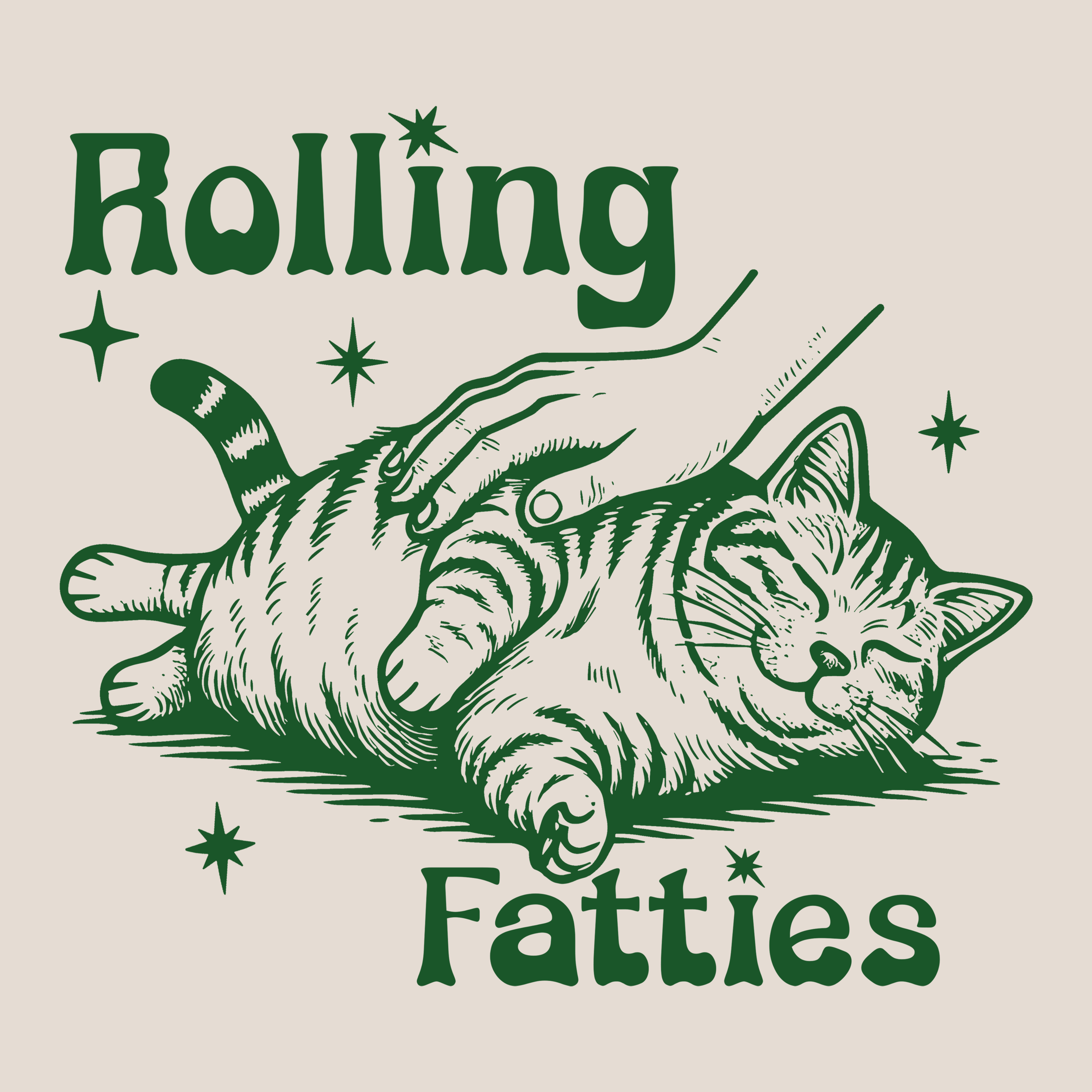 Rolling Fatties (Front Print) (Adult Short Sleeve T-Shirt)