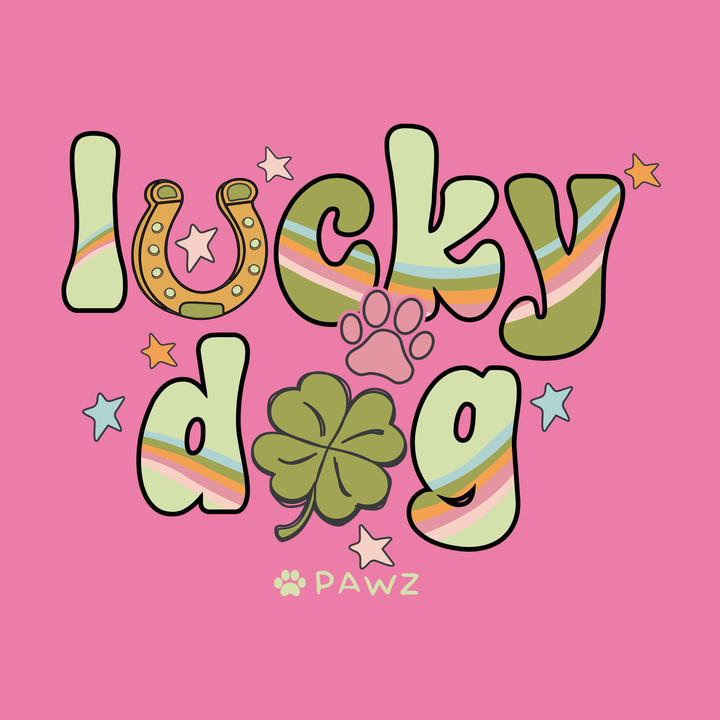 Lucky Dog - Front Print (Adult Short Sleeve T-Shirt)