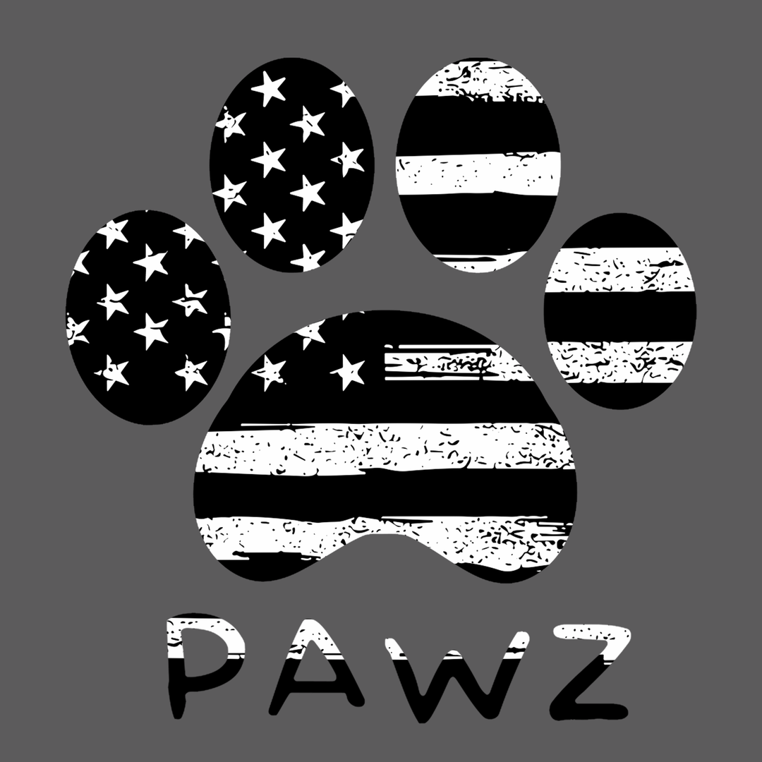 B/W Flag Paw (Adult Crewneck)